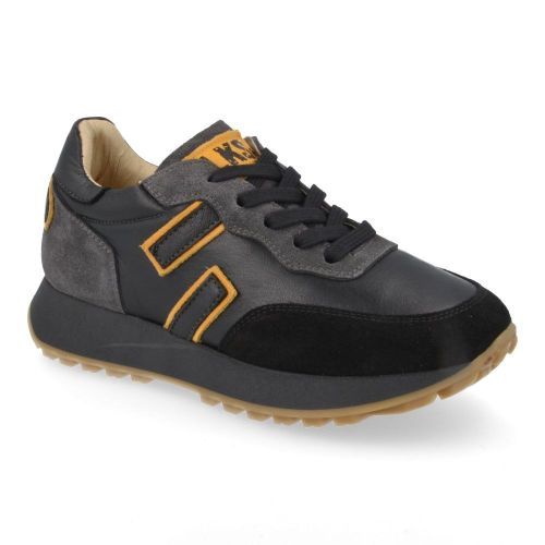 Luca sneakers Zwart Jongens ( - zwarte sneaker 2201) - Junior Steps
